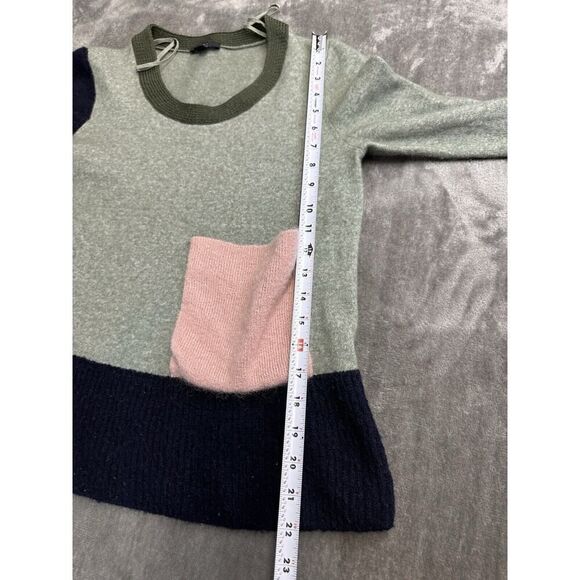 COS color block green/blue/ pink wool knit Sweater Small - Picture 10 of 14